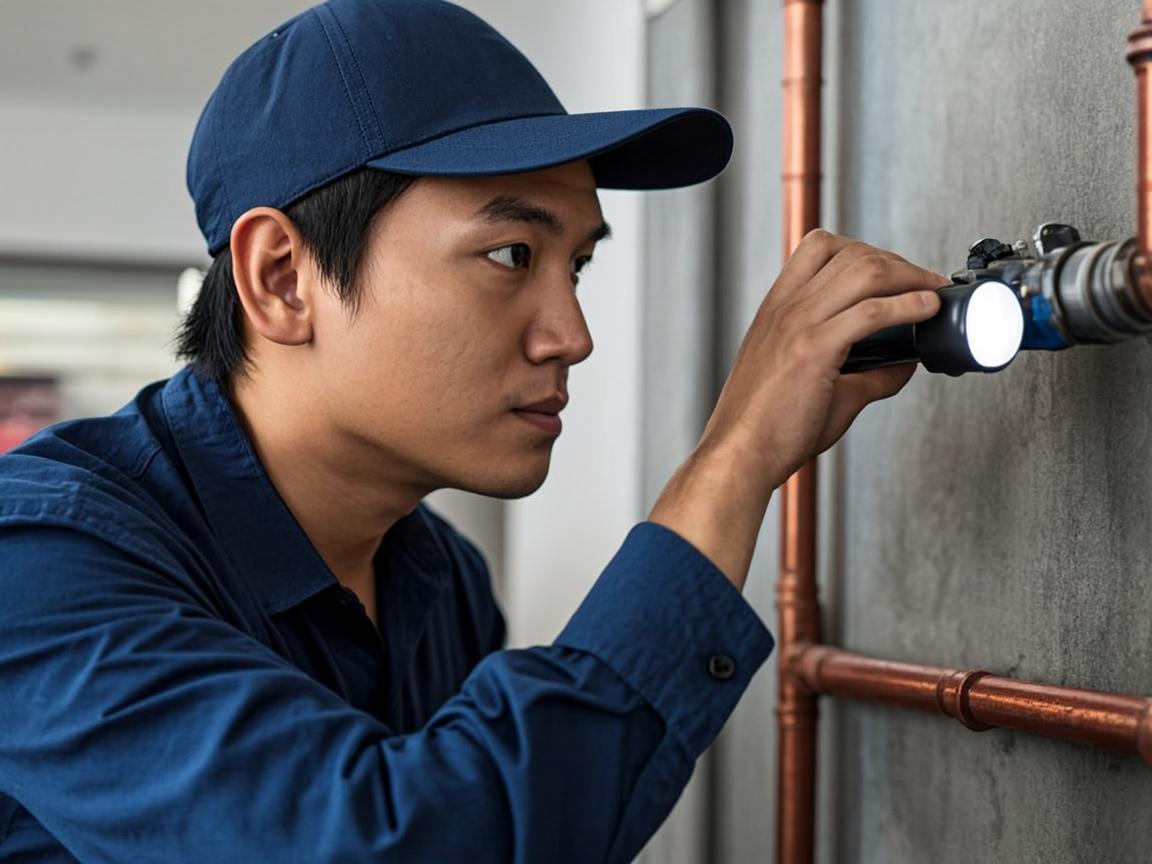 TrueFlow plumber checking a water meter